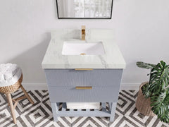 Catalina 30 in W x 22 in D Free Standing Reeded Single Sink Bathroom Vanity - photo 32