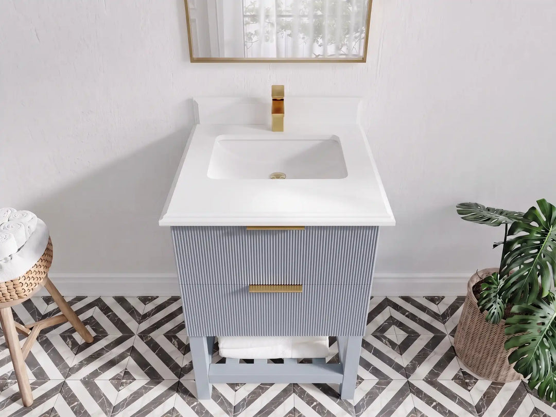 Catalina 24 in. W x 22 in. D Single Sink Bathroom Vanity | 
              
                Blue Heather
                
                  
             - CAT_BLU_WHQZ_24 - photo №17