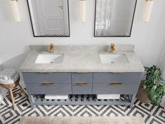 Catalina 72 in W x 22 in D Free Standing Reeded Double Sink Bathroom Vanity - photo 14