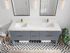 Catalina 72 in W x 22 in D Free Standing Reeded Double Sink Bathroom Vanity - photo 23