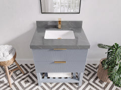 Catalina 30 in W x 22 in D Free Standing Reeded Single Sink Bathroom Vanity - photo 39