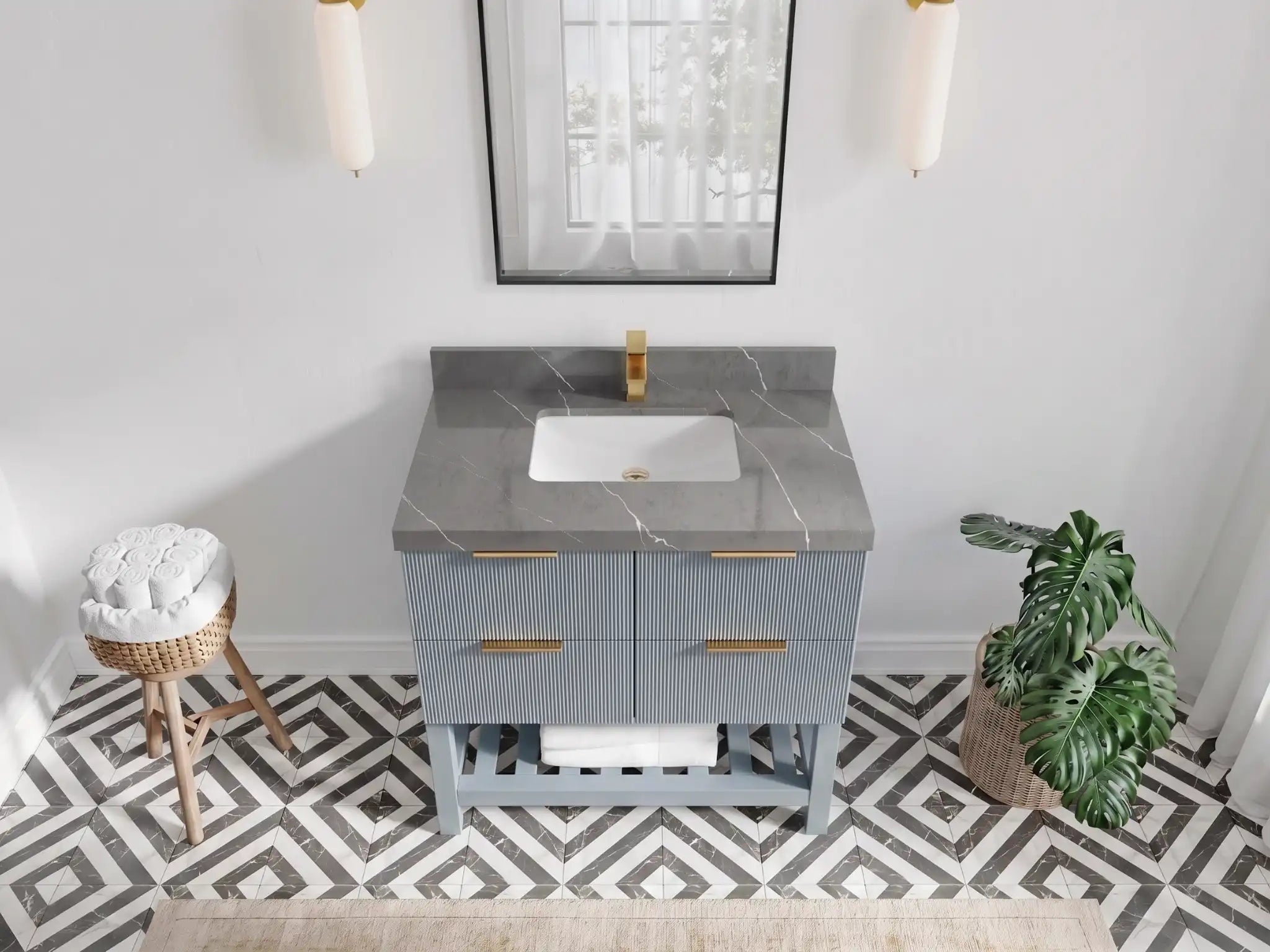 Catalina 36 in. W x 22 in. D Center Sink Bathroom Vanity