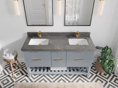 Catalina 60 in W x 22 in D Free Standing Reeded Double Sink Bathroom Vanity - photo 19