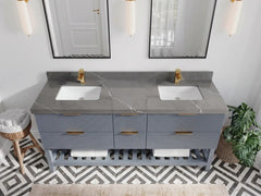 Catalina 72 in W x 22 in D Free Standing Reeded Double Sink Bathroom Vanity - photo 15