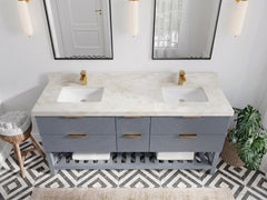 Catalina 72 in W x 22 in D Free Standing Reeded Double Sink Bathroom Vanity - photo 32