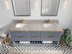 Catalina 72 in W x 22 in D Free Standing Reeded Double Sink Bathroom Vanity - photo 27