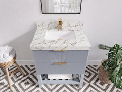 Catalina 30 in W x 22 in D Free Standing Reeded Single Sink Bathroom Vanity - photo 40
