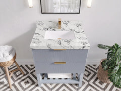 Catalina 30 in W x 22 in D Free Standing Reeded Single Sink Bathroom Vanity - photo 17