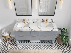 Catalina 60 in W x 22 in D Free Standing Reeded Double Sink Bathroom Vanity - photo 22
