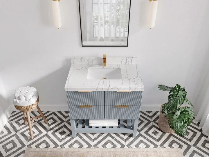 Catalina 36 in. W x 22 in. D Center Sink Bathroom Vanity - photo 21