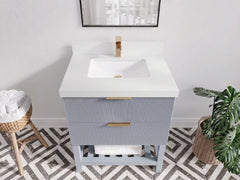Catalina 30 in W x 22 in D Free Standing Reeded Single Sink Bathroom Vanity - photo 34