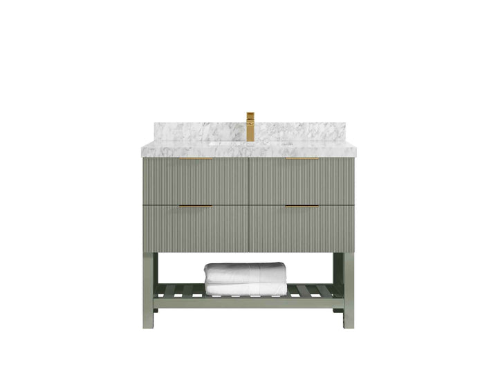Catalina 48 in W x 22 in D Free Standing Reeded Single Sink Bathroom Vanity - photo 8