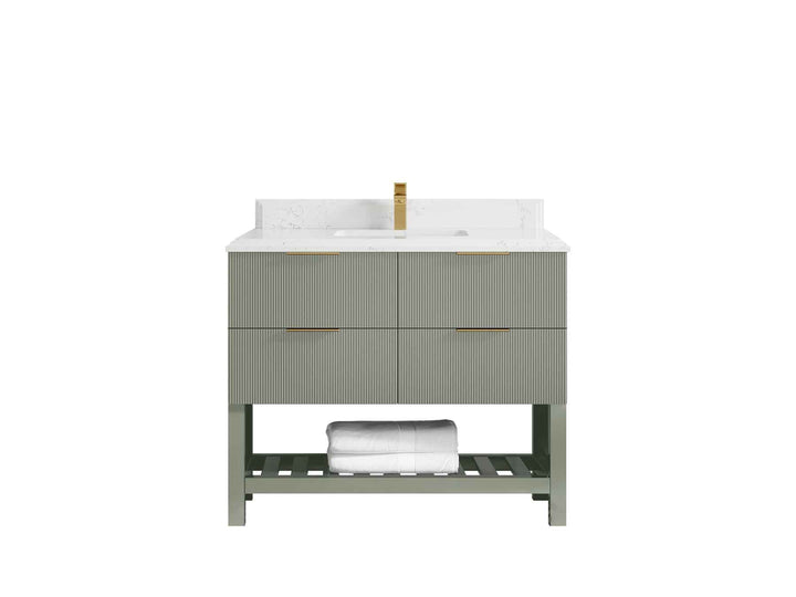 Catalina 48 in W x 22 in D Free Standing Reeded Single Sink Bathroom Vanity - photo 24