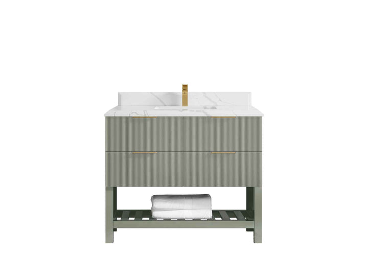 Catalina 48 in W x 22 in D Free Standing Reeded Single Sink Bathroom Vanity - photo 26