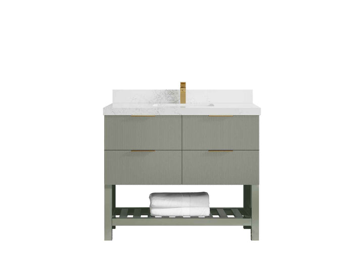 Catalina 48 in W x 22 in D Free Standing Reeded Single Sink Bathroom Vanity - photo 28