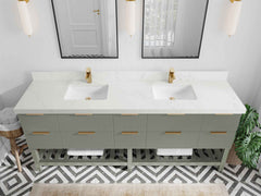 Catalina 84 in W x 22 in D Free Standing Reeded Double Sink Bathroom Vanity - photo 44