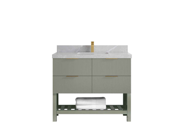Catalina 48 in W x 22 in D Free Standing Reeded Single Sink Bathroom Vanity - photo 30