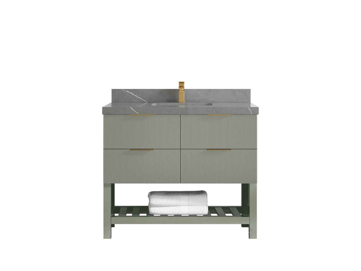 Catalina 48 in W x 22 in D Free Standing Reeded Single Sink Bathroom Vanity - photo 32