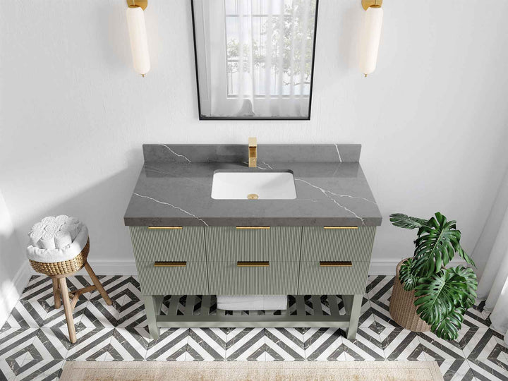 Catalina 48 in W x 22 in D Free Standing Reeded Single Sink Bathroom Vanity - photo 31