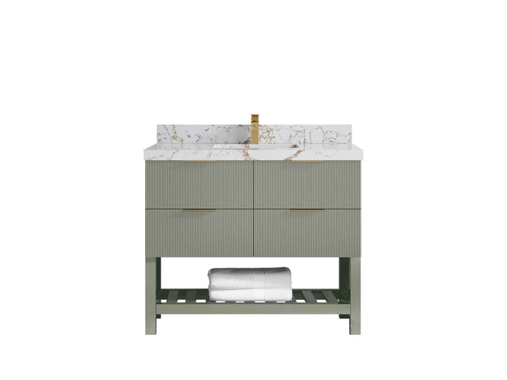 Catalina 48 in W x 22 in D Free Standing Reeded Single Sink Bathroom Vanity - photo 36
