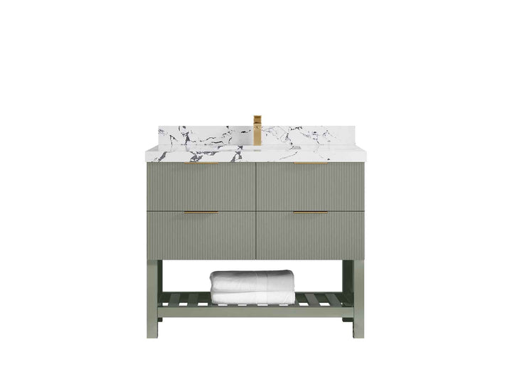 Catalina 48 in W x 22 in D Free Standing Reeded Single Sink Bathroom Vanity - photo 38