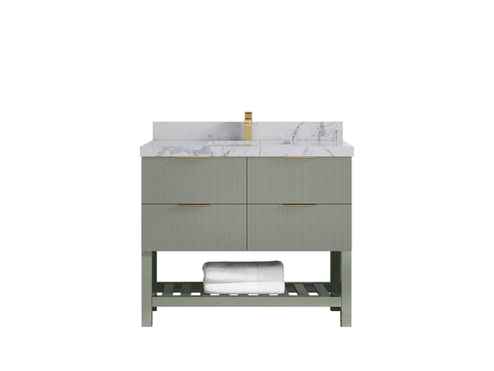 Catalina 48 in W x 22 in D Free Standing Reeded Single Sink Bathroom Vanity - photo 40