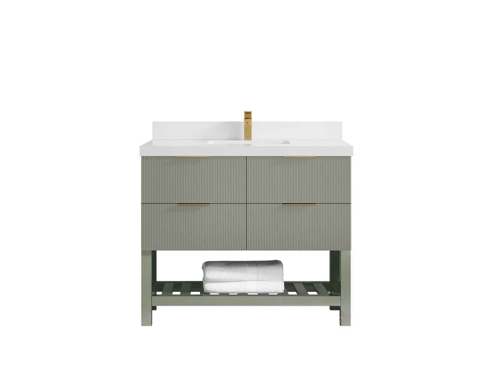 Catalina 48 in W x 22 in D Free Standing Reeded Single Sink Bathroom Vanity - photo 42