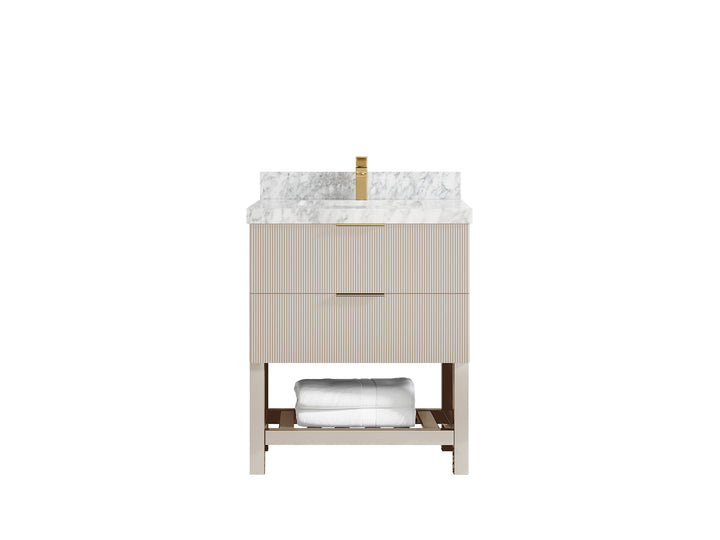 Catalina 30 in W x 22 in D Free Standing Reeded Single Sink Bathroom Vanity - photo 19