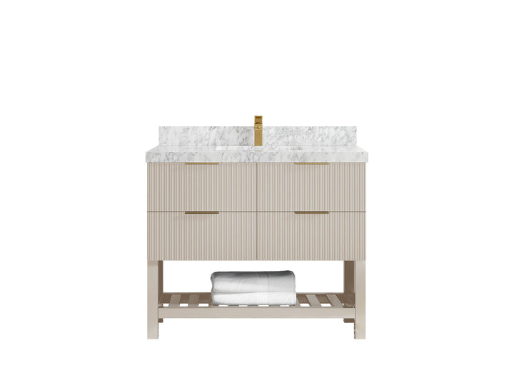 Catalina 42 in W x 22 in D Free Standing Reeded Single Sink Bathroom Vanity - photo 19