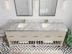 Catalina 84 in W x 22 in D Free Standing Reeded Double Sink Bathroom Vanity - photo 18