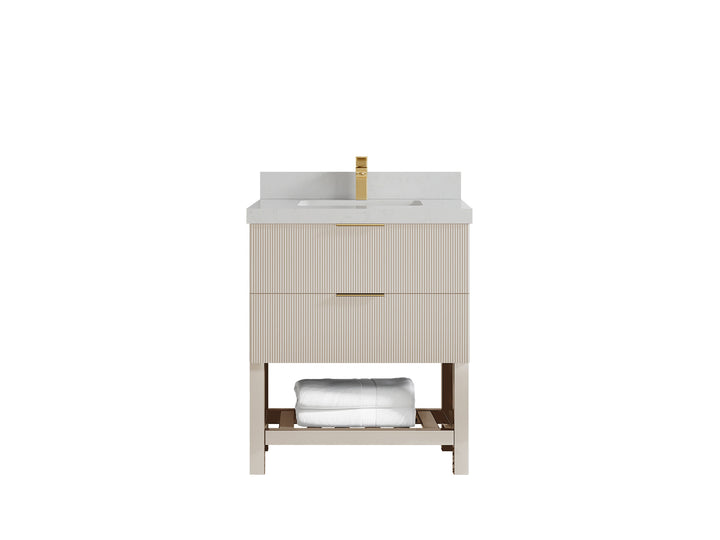 Catalina 30 in W x 22 in D Free Standing Reeded Single Sink Bathroom Vanity - photo 21