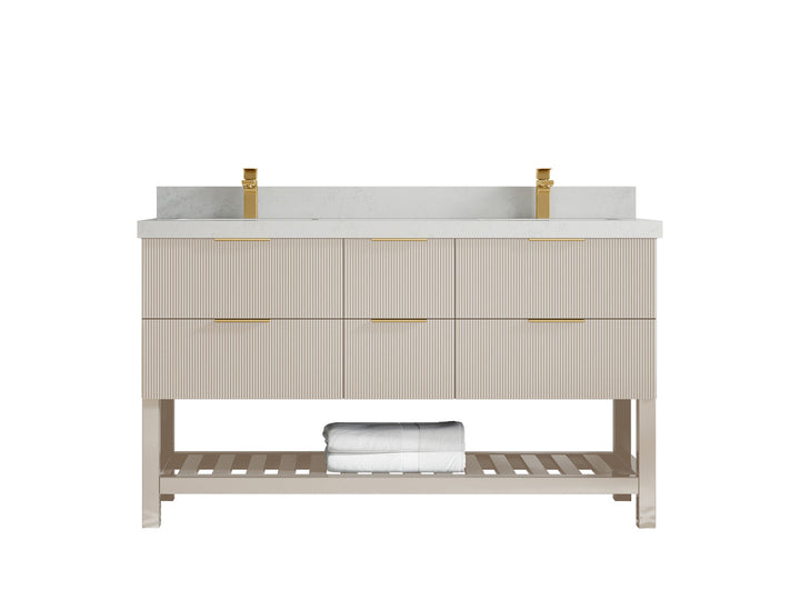 Catalina 60 in W x 22 in D Free Standing Reeded Double Sink Bathroom Vanity - photo 21