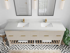 Catalina 84 in W x 22 in D Free Standing Reeded Double Sink Bathroom Vanity - photo 20
