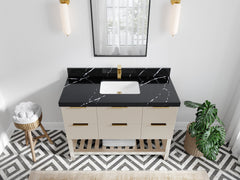 Catalina 48 in W x 22 in D Free Standing Reeded Single Sink Bathroom Vanity - photo 8