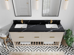 Catalina 72 in W x 22 in D Free Standing Reeded Double Sink Bathroom Vanity - photo 8
