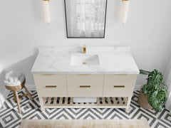 Catalina 60 in W x 22 in D Free Standing Reeded Single Sink Bathroom Vanity - photo 14