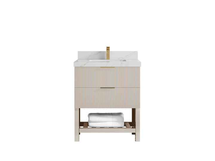 Catalina 30 in W x 22 in D Free Standing Reeded Single Sink Bathroom Vanity - photo 17