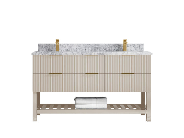 Catalina 60 in W x 22 in D Free Standing Reeded Double Sink Bathroom Vanity - photo 45