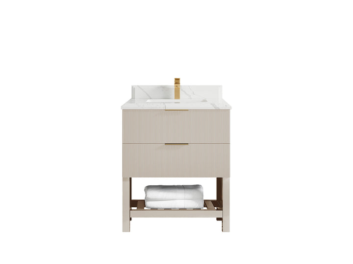 Catalina 30 in W x 22 in D Free Standing Reeded Single Sink Bathroom Vanity - photo 23