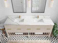 Catalina 84 in W x 22 in D Free Standing Reeded Double Sink Bathroom Vanity - photo 22