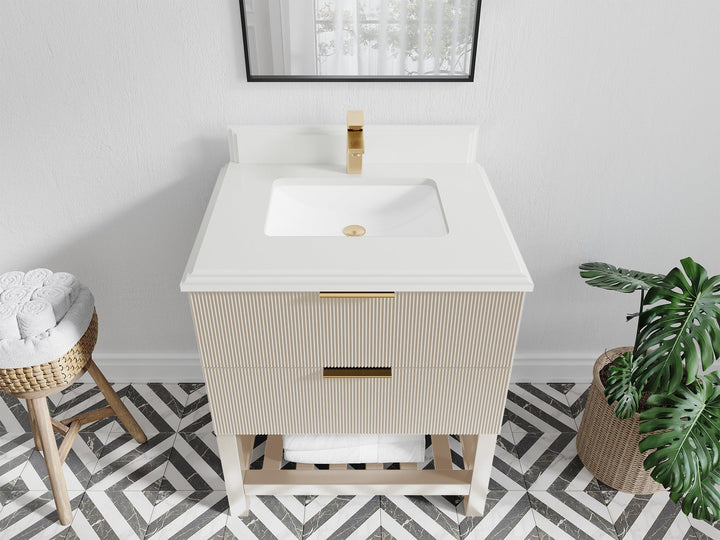 Catalina 30 in W x 22 in D Free Standing Reeded Single Sink Bathroom Vanity - photo 26