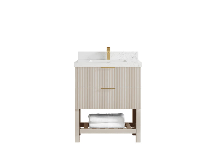 Catalina 30 in W x 22 in D Free Standing Reeded Single Sink Bathroom Vanity - photo 29