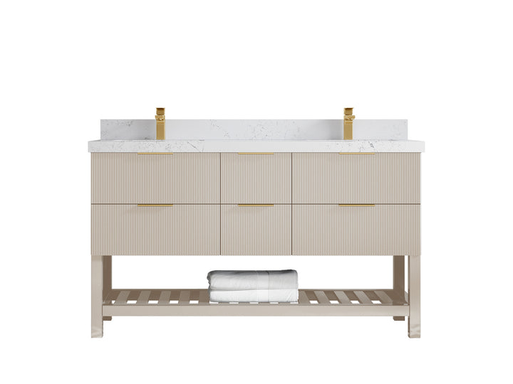 Catalina 60 in W x 22 in D Free Standing Reeded Double Sink Bathroom Vanity - photo 29