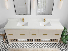 Catalina 84 in W x 22 in D Free Standing Reeded Double Sink Bathroom Vanity - photo 28