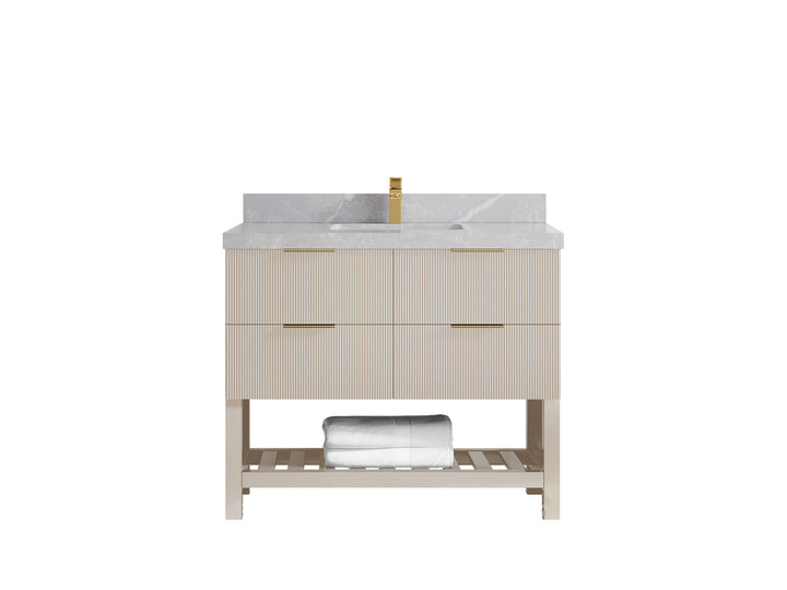 Catalina 42 in W x 22 in D Free Standing Reeded Single Sink Bathroom Vanity - photo 31