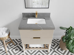 Catalina 30 in W x 22 in D Free Standing Reeded Single Sink Bathroom Vanity - photo 26