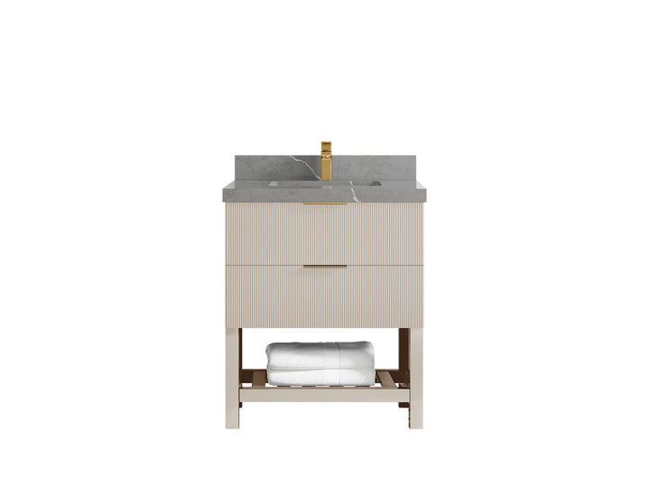 Catalina 30 in W x 22 in D Free Standing Reeded Single Sink Bathroom Vanity - photo 33