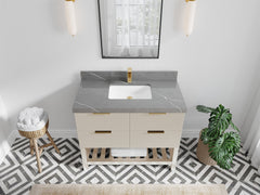 Catalina 42 in W x 22 in D Free Standing Reeded Single Sink Bathroom Vanity - photo 26