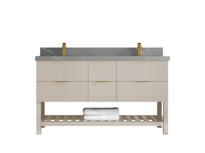 Catalina 60 in W x 22 in D Free Standing Reeded Double Sink Bathroom Vanity - photo 33