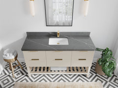 Catalina 60 in W x 22 in D Free Standing Reeded Single Sink Bathroom Vanity - photo 26